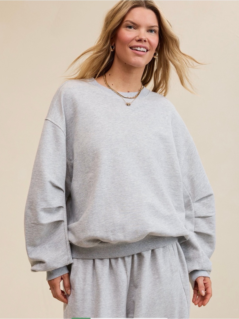 Aerie Jet setter crew sweatshirt light Gray size medium